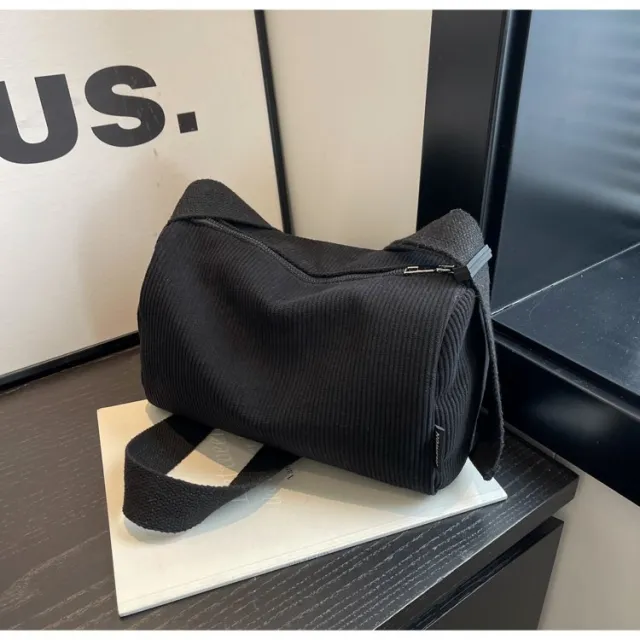 Fashionable Solid Color Simple Women's Shoulder Crossbody Bag Black - Shop at LoveMi