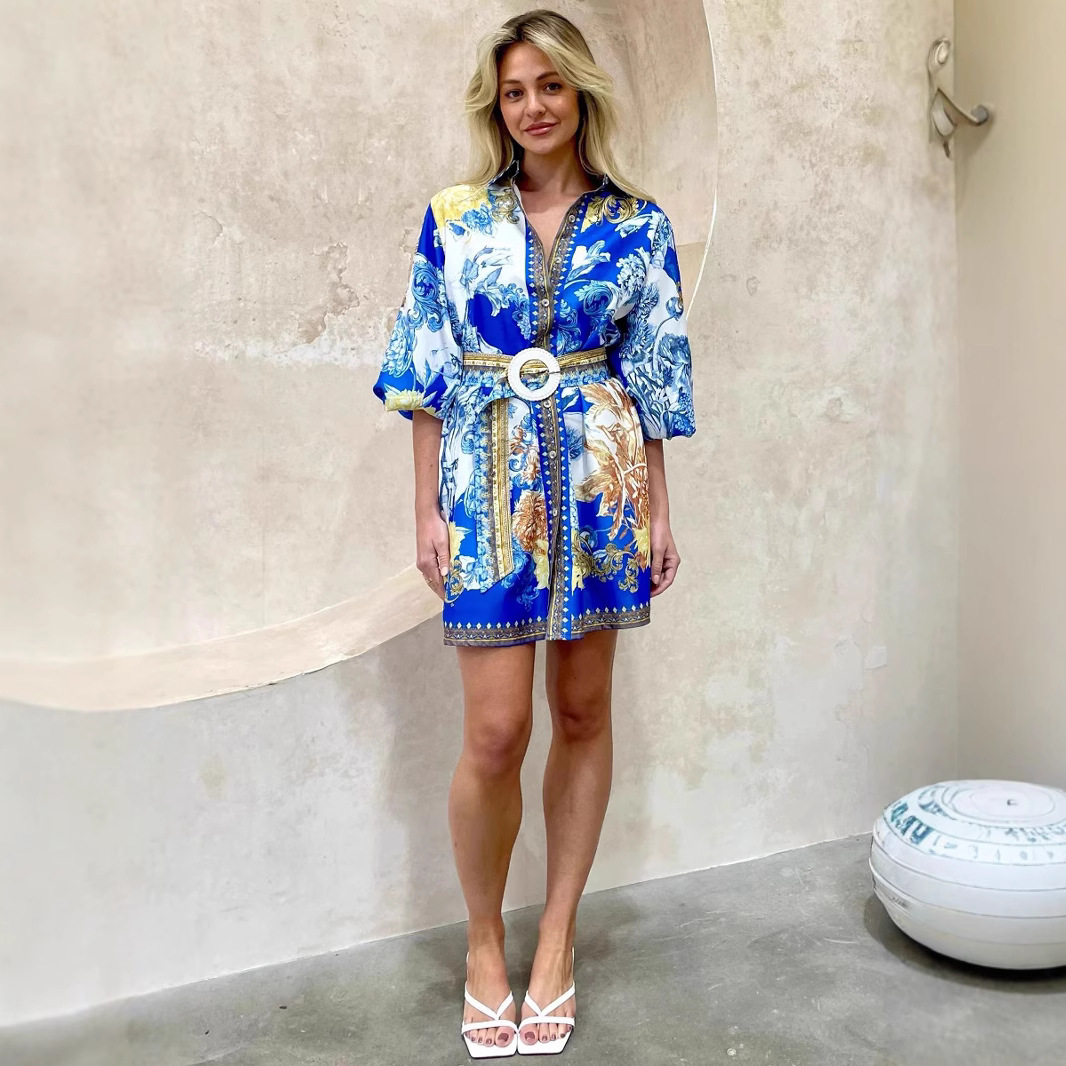 Women's Loose Casual Fashionable Printed Short Dress