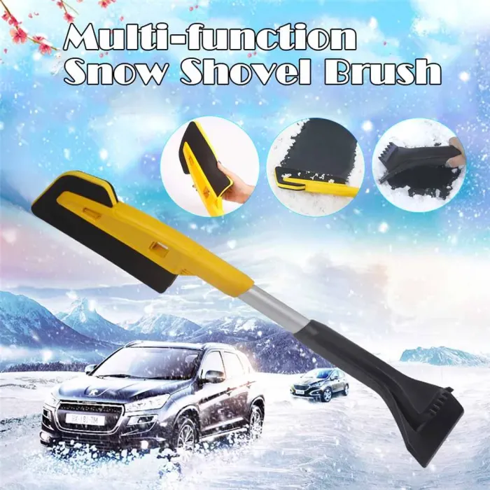 Car Snow Shovel and Ice Scraper, Lightweight EVA Snow Removal Tool with Long Handle - detail photo 1