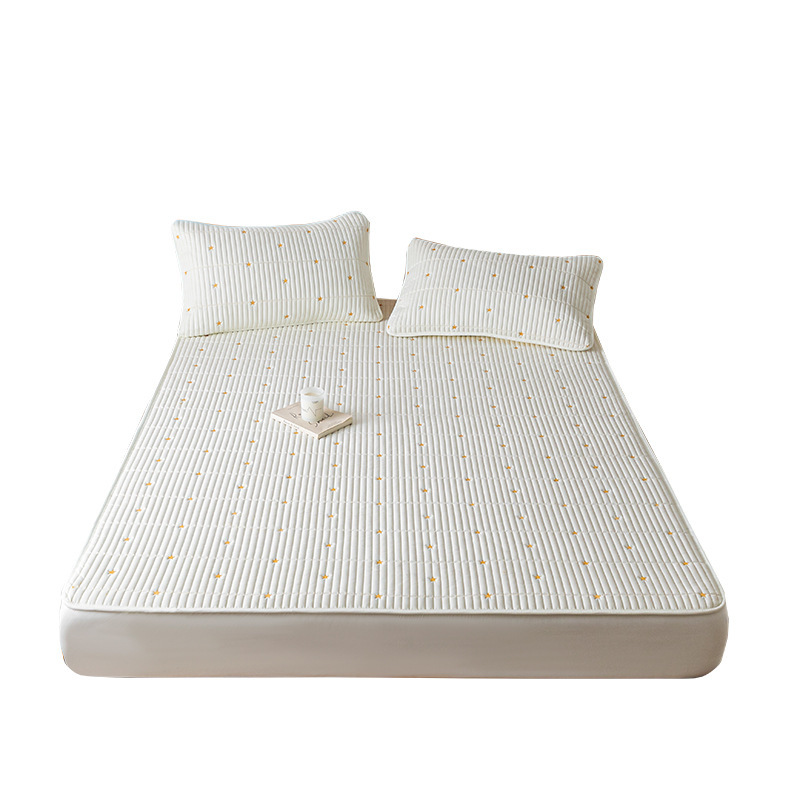 Quilted Waterproof Fitted Sheet For Single Beds Home Use Double Mattress Cover