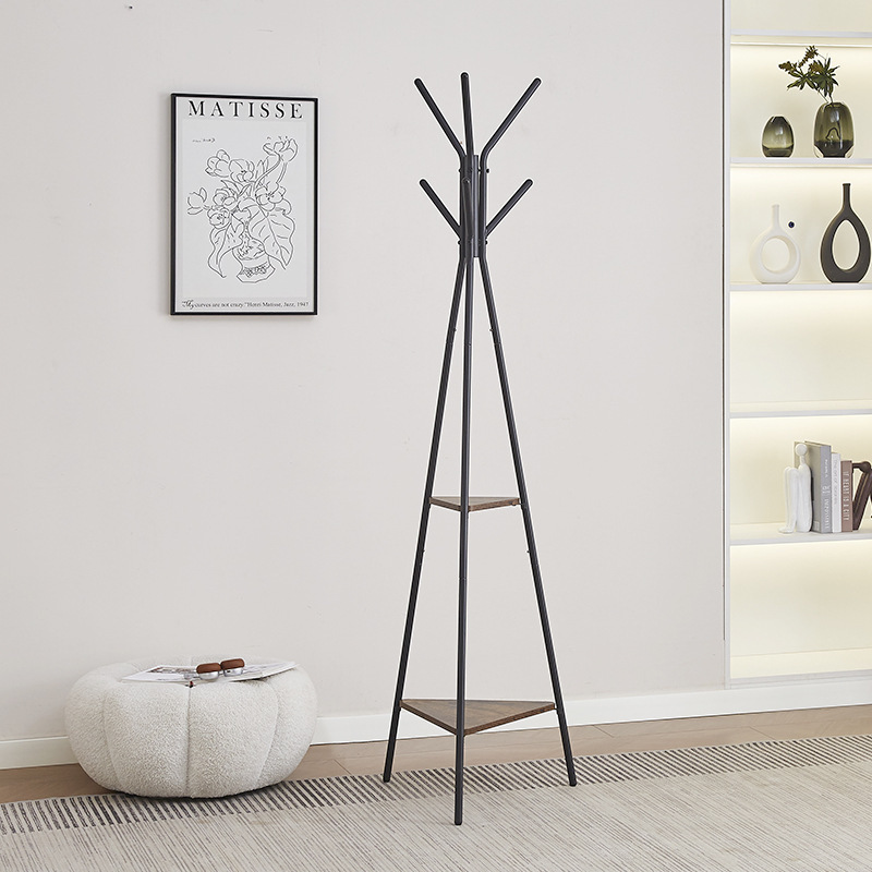 Simple Floor-standing Bedroom Clothes Rack Wrought Iron Garment Hanger
