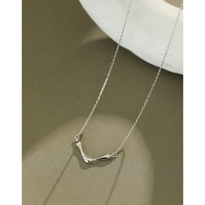 382 Korean Style S925 Sterling Silver Necklace Minority Simple