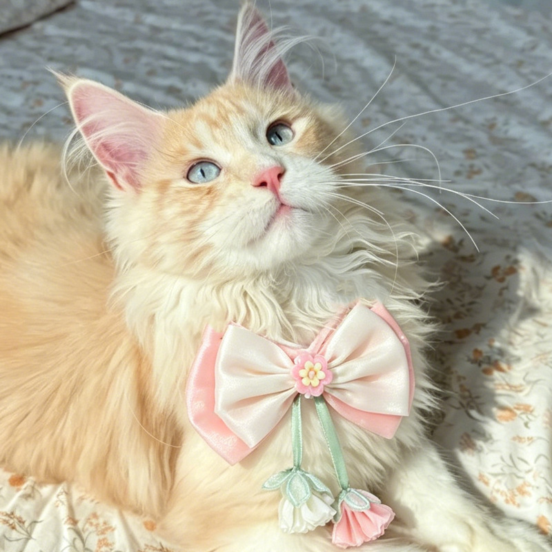 Lace Pom-Pom Pet Collar