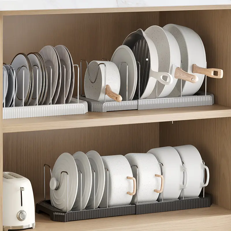 Telescopic Dish Rack And Pot Storage