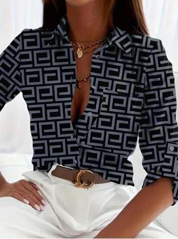 Long Sleeve Shirt Printed Women 8 Style - Shop at LoveMi