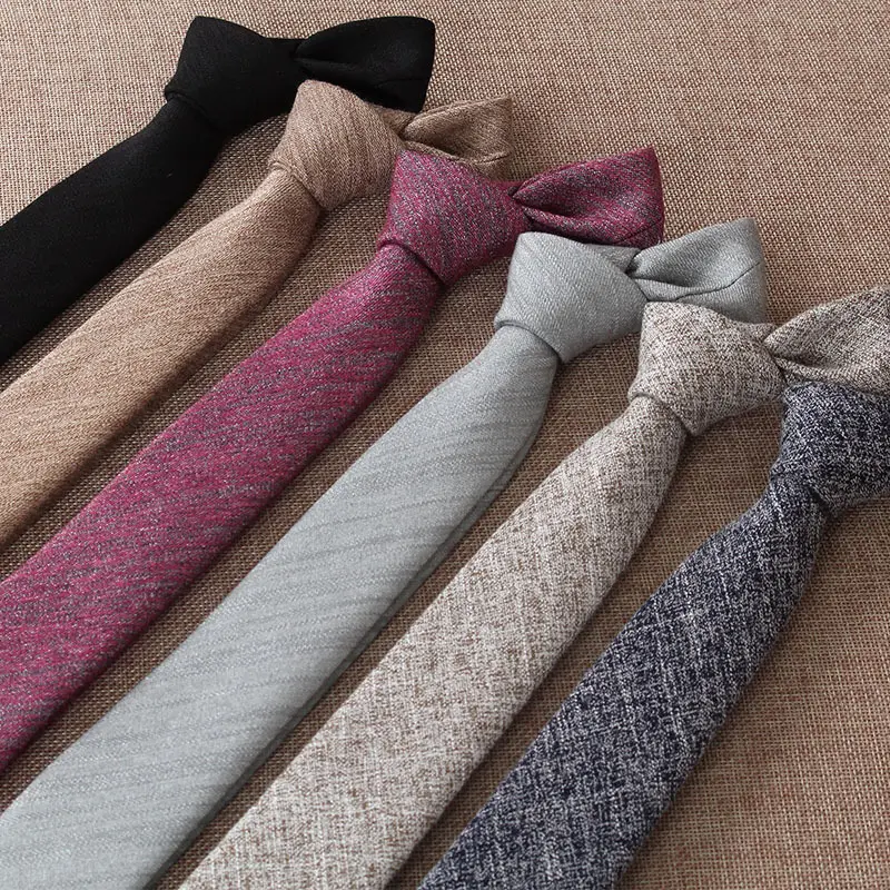 Solid Color Korean Style Narrow Cotton Men's