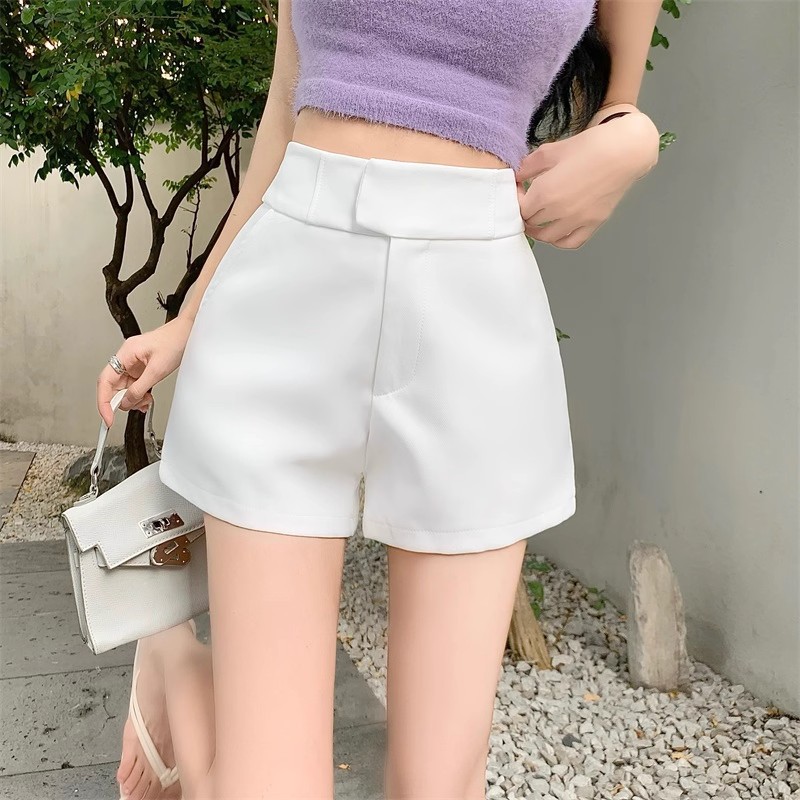 Springsummer Slimming Relaxed-fit Wide Leg Shorts For Petite Figures