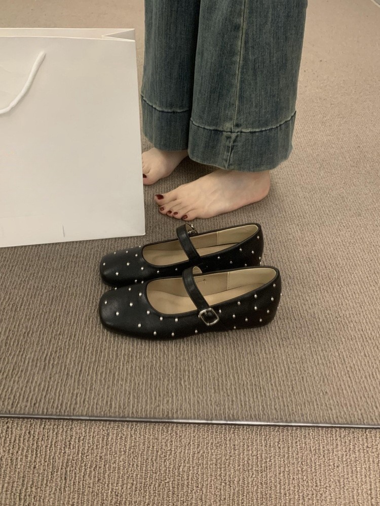 Square Toe Ballet Flats, picture 5 of 6