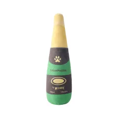 Dog Toy Champagne Bottle Bite-resistant Plush Toy - Green - View 1