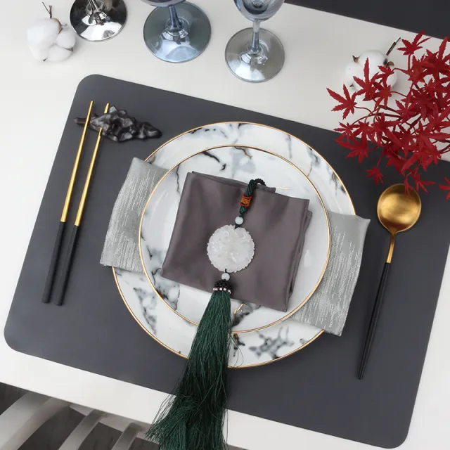 Home High grade Leather Placemat Gray - Shop at LoveMi