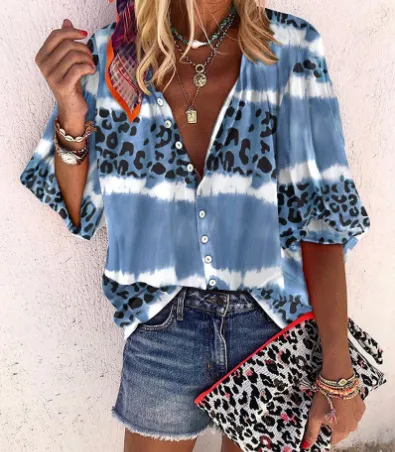 Polyester Women's Shirt Top Lapel Casual 15 Models - Shop at LoveMi