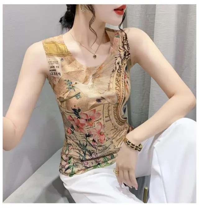 Fashion Printing Sweater Vest Women Picture Color Xl - Shop at LoveMi