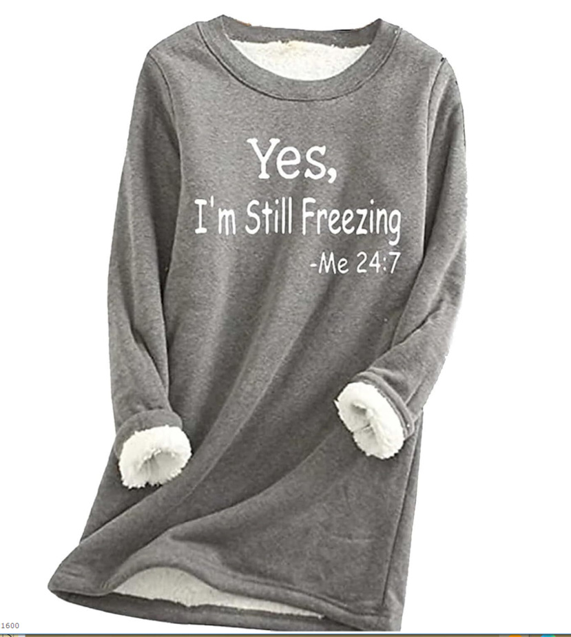 Autumn And Winter Women's Fleece lined Women's Round Neck Sweater Ltnswy313 Xs - Shop at LoveMi