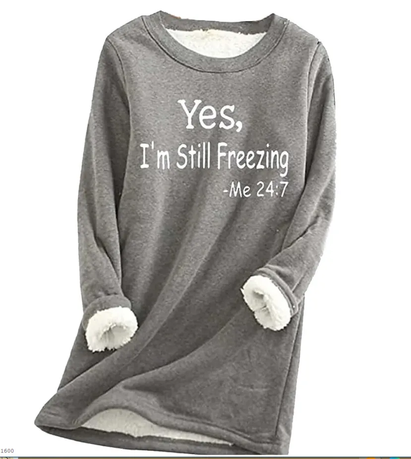 Autumn And Winter Women's Fleece-lined Women's Round Neck Sweater - Ltnswy313-4Xl