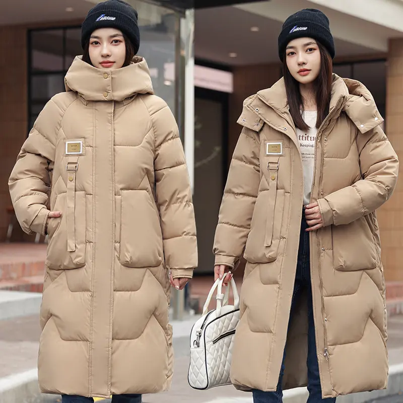 Detachable Hat Women's Mid-length Thickened Coat