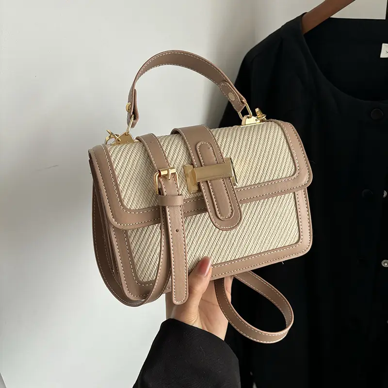 High-end Textured Contrast-color Small Versatile Crossbody Fashionable