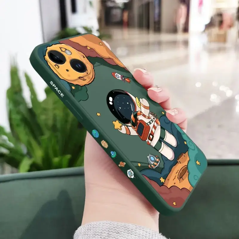 Straight Edge Liquid Silicone Drop-resistant Phone Case