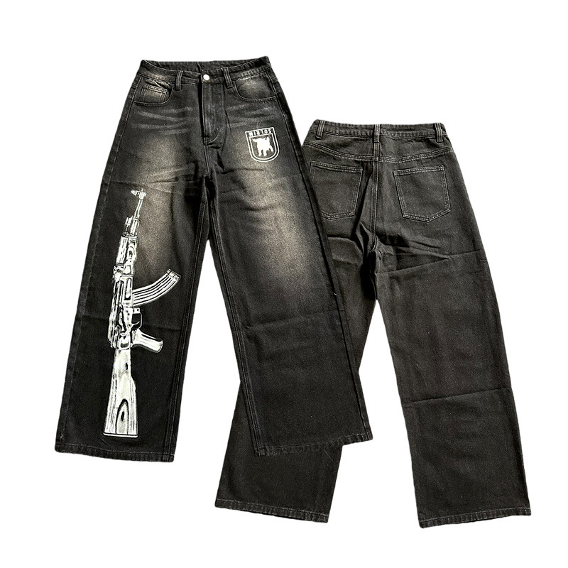 Y2K Retro Distressed Denim Jeans detail