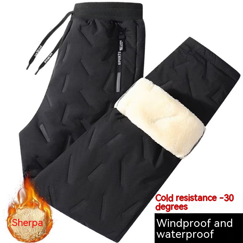 Fleece-lined Thickened Snow Lady Down Cotton Pants - Image 2