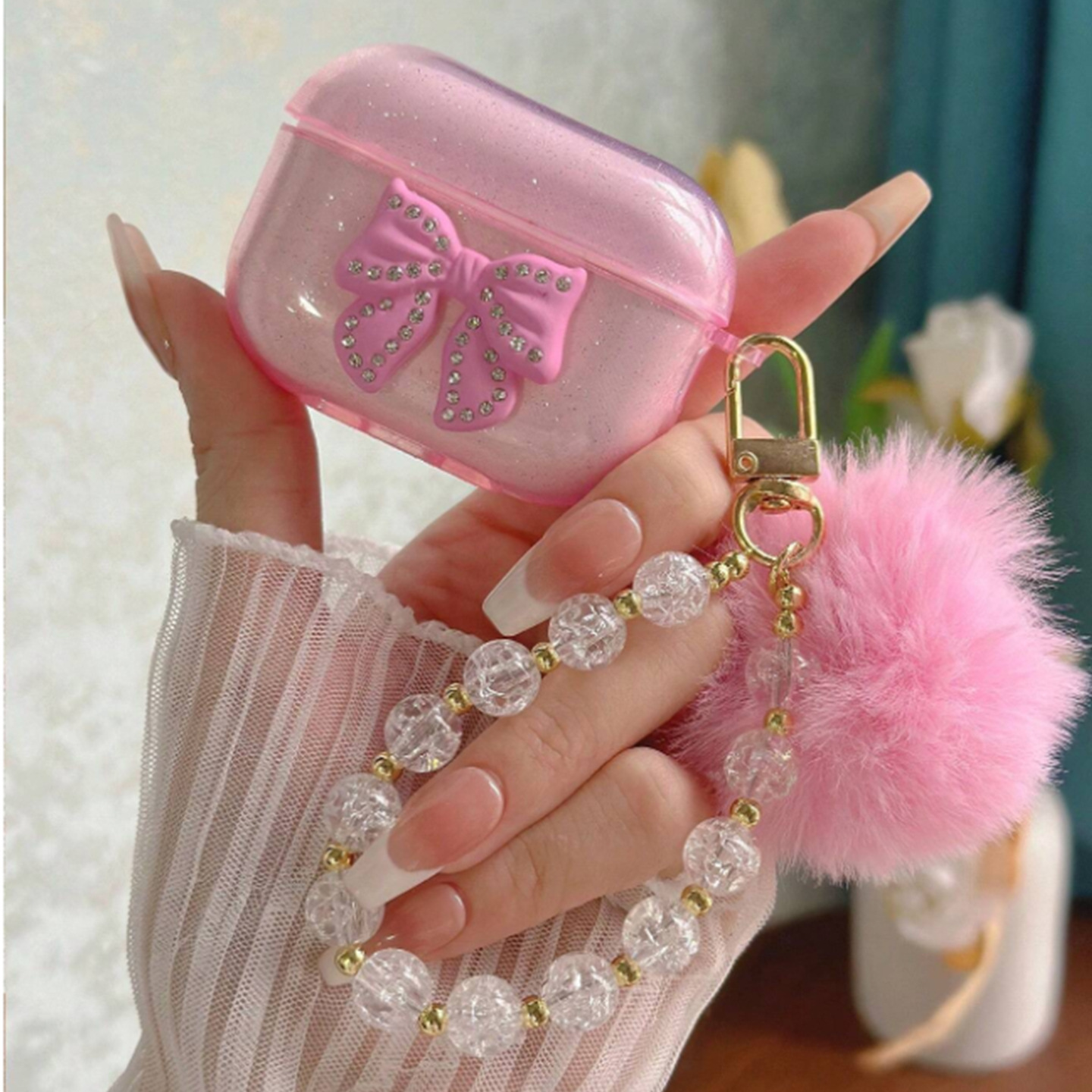 Diamond Bow For AirPods 23 Generation Bluetooth Headset
