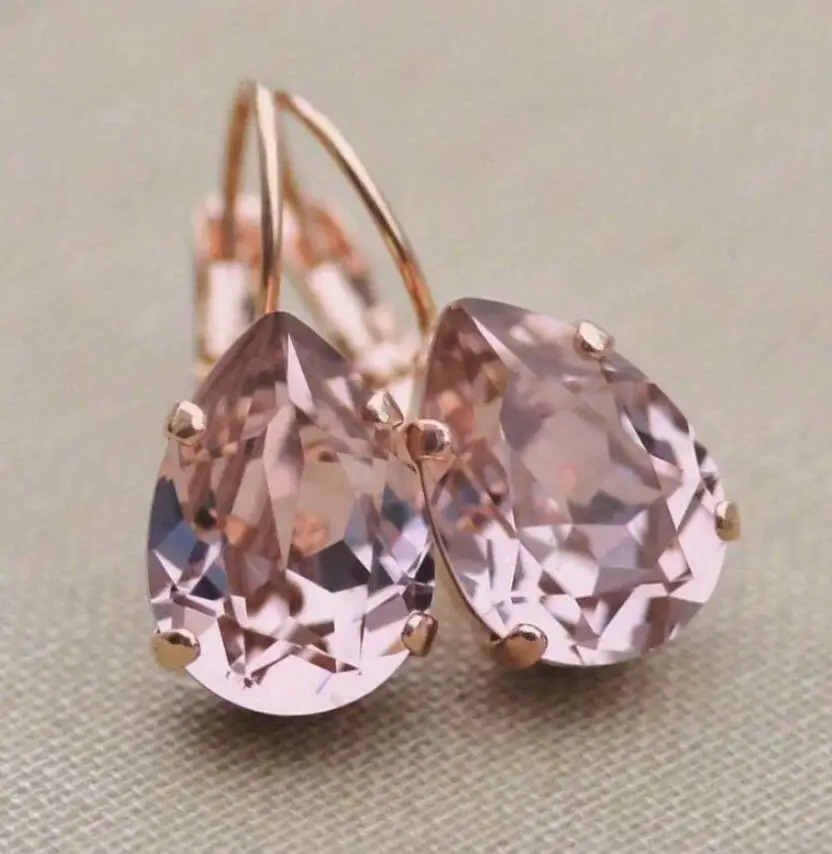 Multi-Color Copper Inlaid Gem Ear Clip Women's Simple