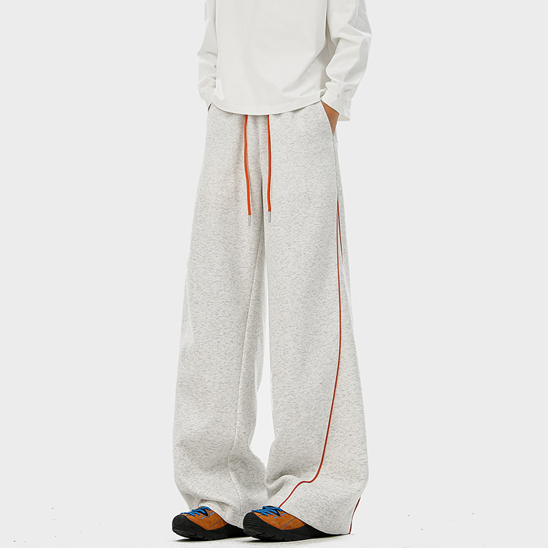 Mens Black Striped Sports Sweatpants