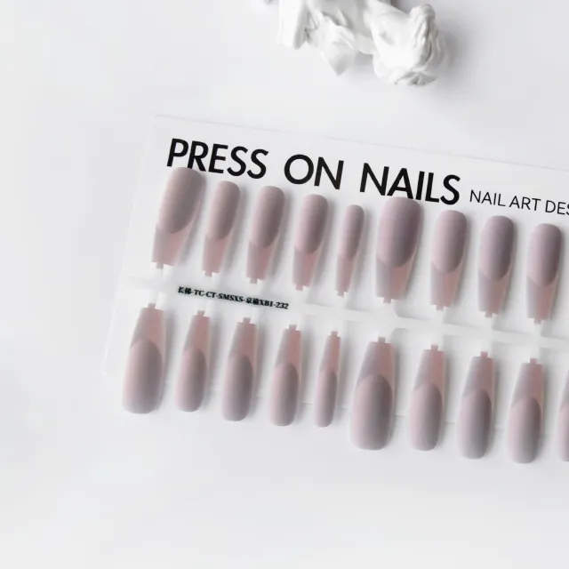 Wear Nail Tip Space French Manicure Purple - Shop at LoveMi