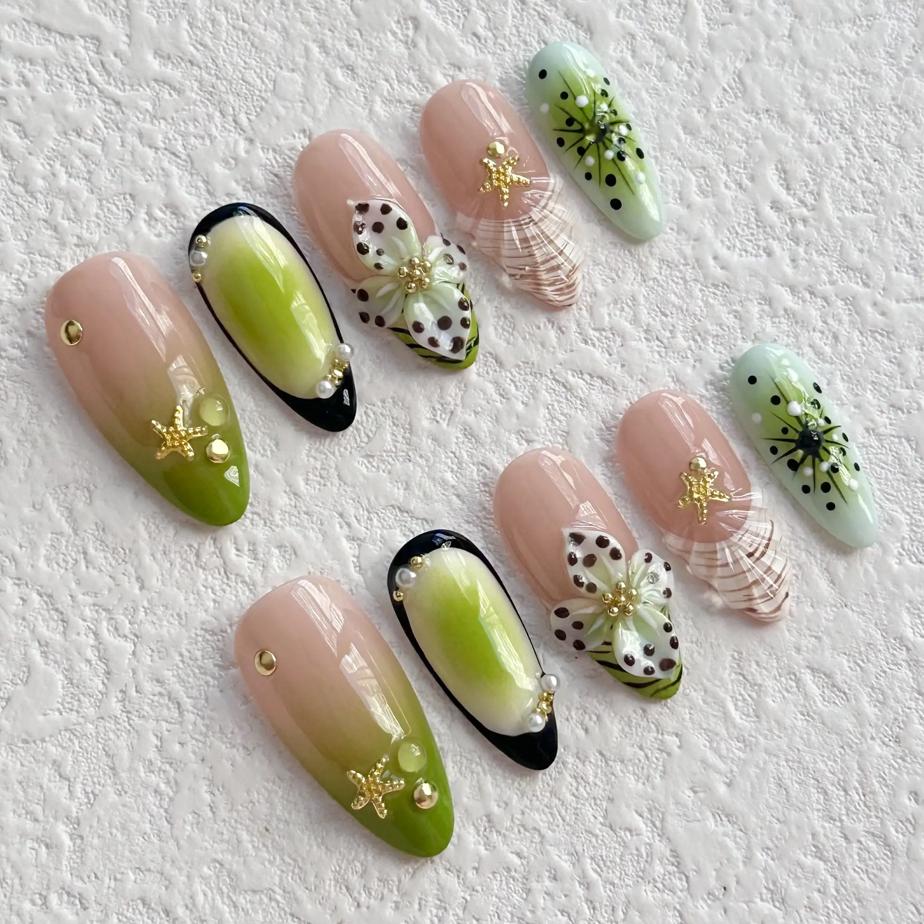 Handmade 3D Carved Green Wear Armor