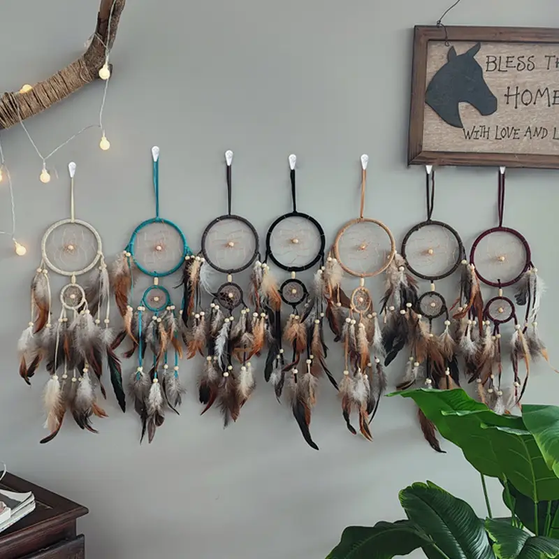 Indian Dreamcatcher Feather Pendant Home Birthday Gift