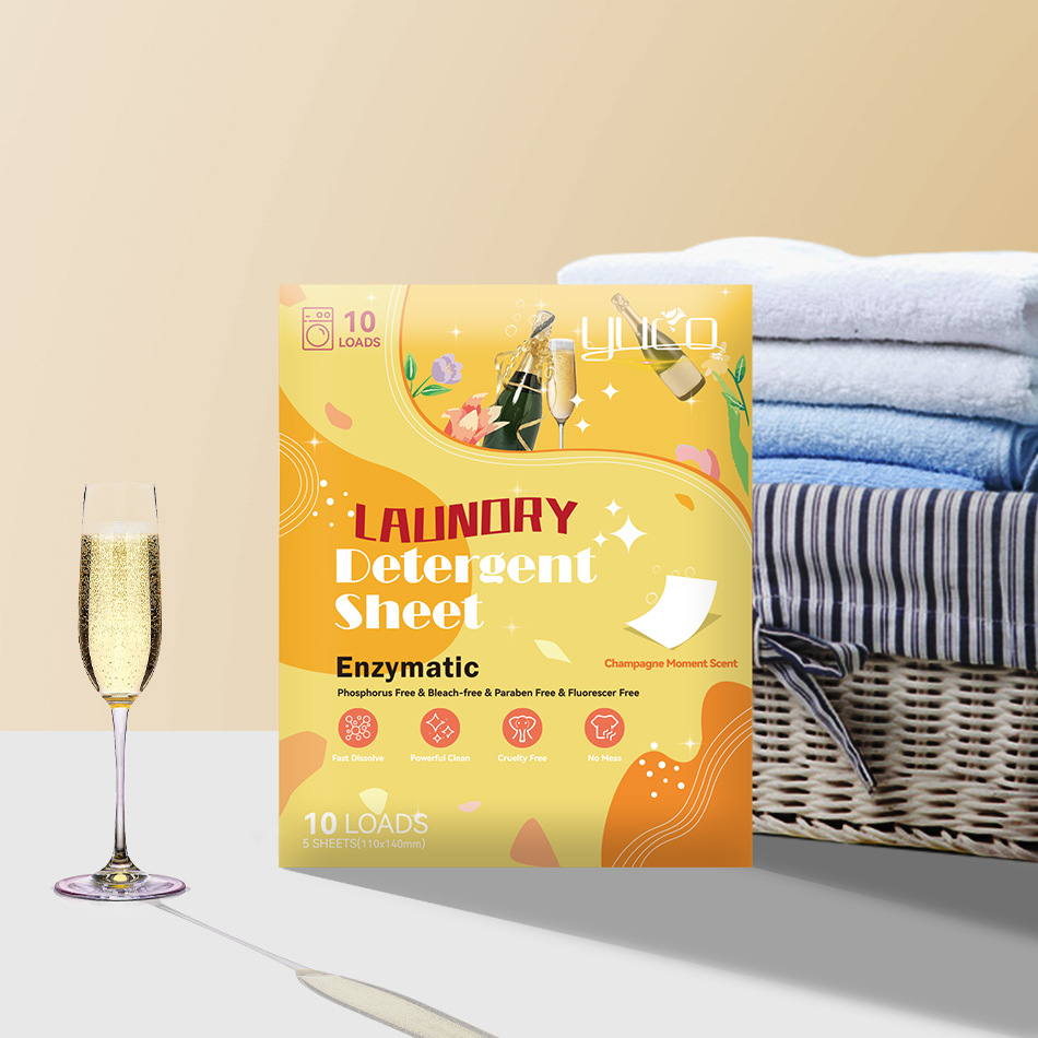 Travel-sized Champagne-scented Laundry Detergent Sheets Set product image