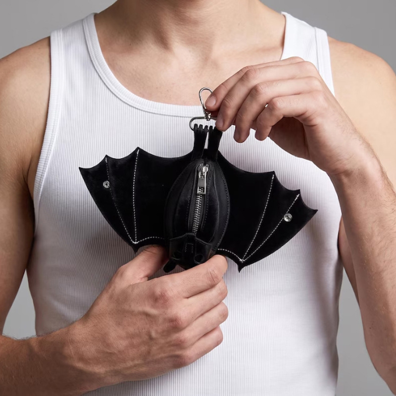 PU Pocket Gothic Bat-Shaped Coin Purse