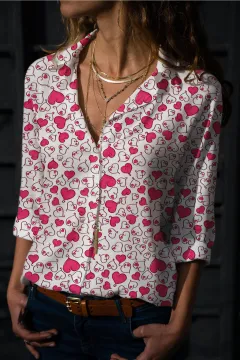 Fashion Digital Printing Long-sleeved Shirt Love - Nz240110-Xl - View 1