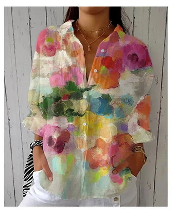 Women's European And American Fashionable Floral Pattern Printed 3D Shirt Style 02 - Shop at LoveMi
