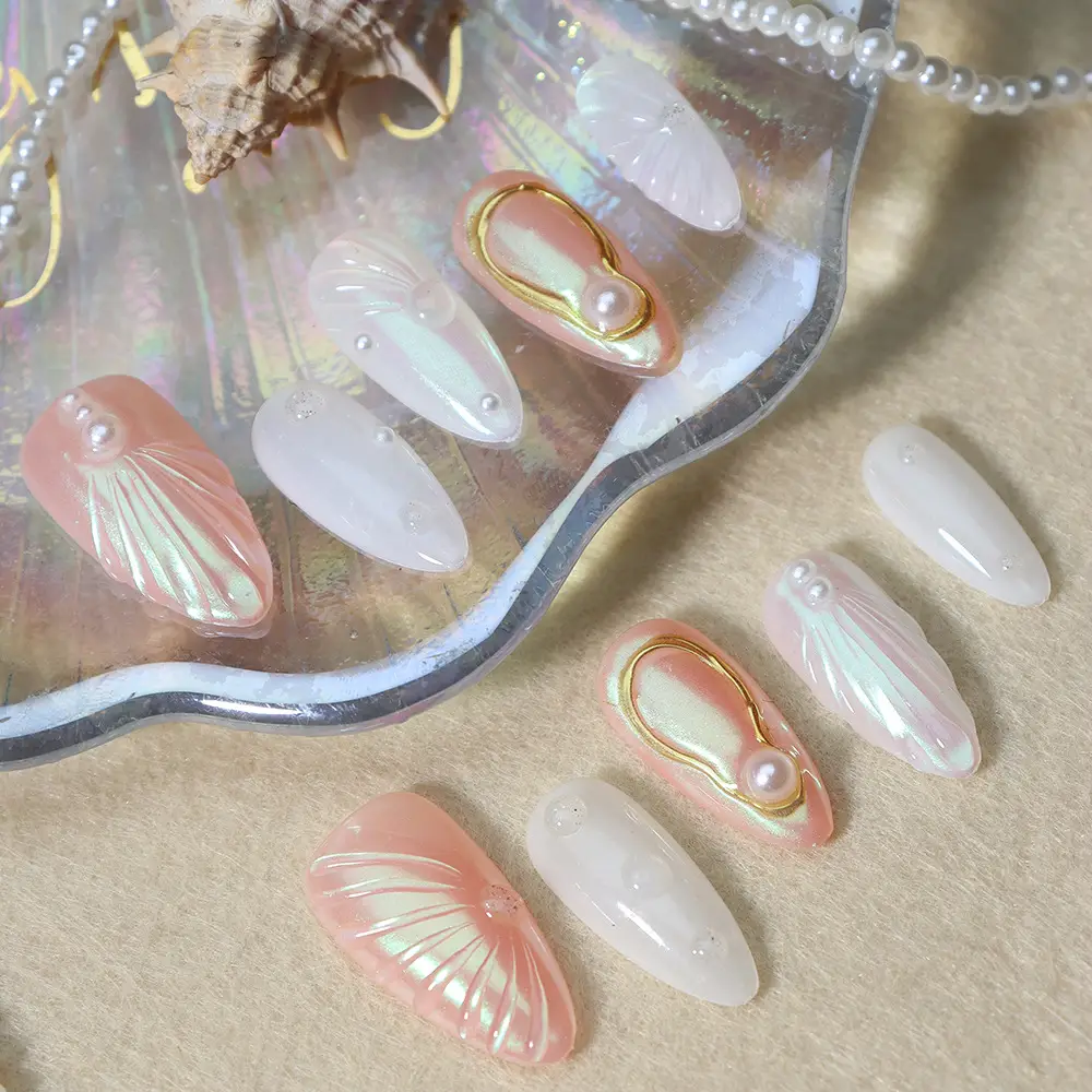 High-grade Summer Aurora Pure Desire Pearl Shell Manicure