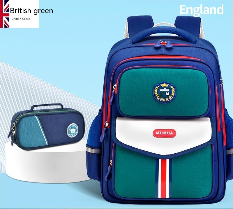 Primary School Student Waterproof Spine Protection Waist Support Large Capacity Backpack Oxford Cloth For Boys And Girls - Image 27