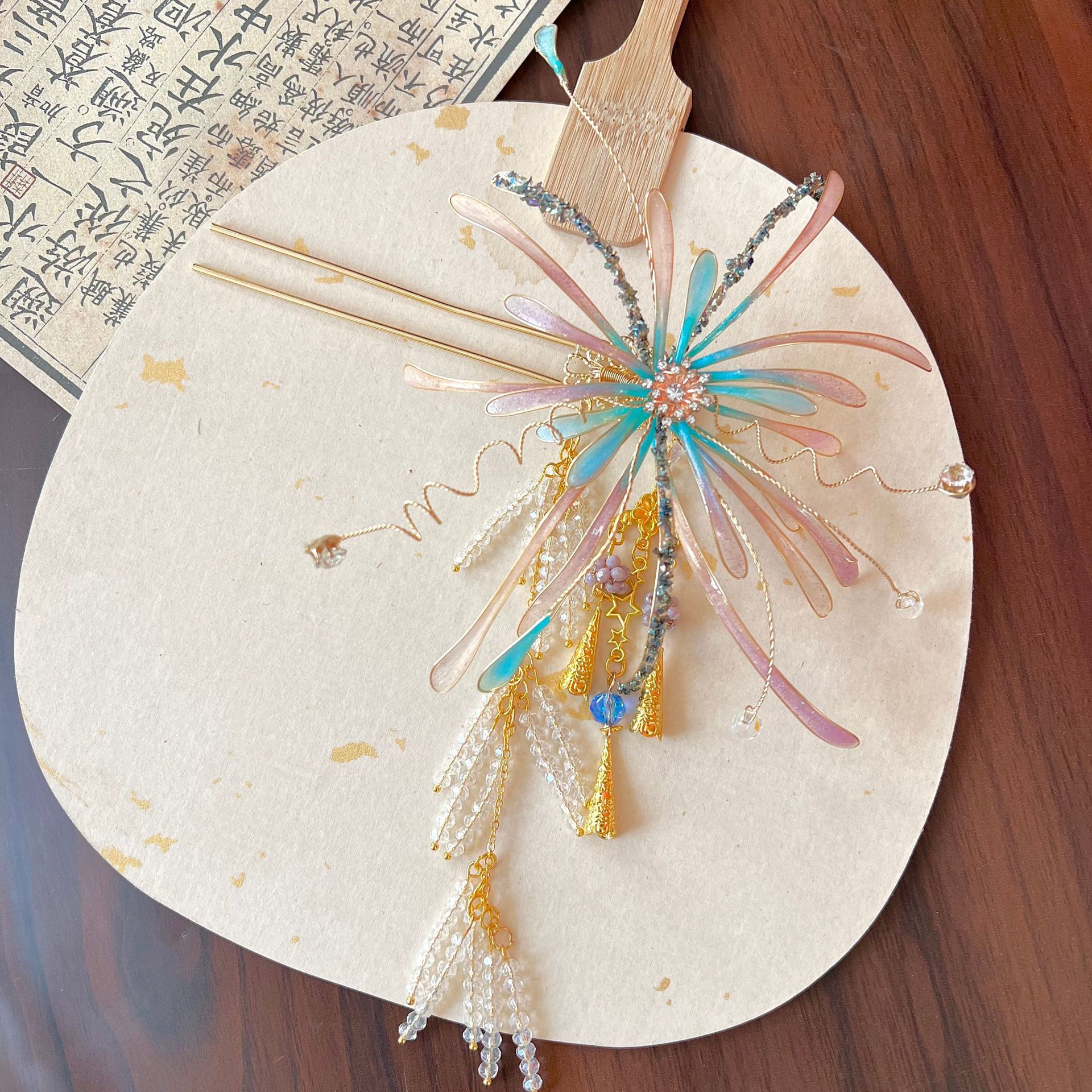 Glowing Firefly Firework Hairpin Hair Ornament Ancient-Style Hanfu Accessory Fireworks Hairpin H570