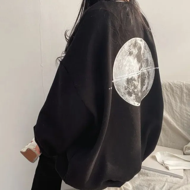 Heavy American Moon Plus Size Long Sleeve Sweater 60277 Black Thin - Shop at LoveMi