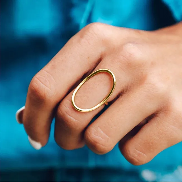 Classic Simple Minimalist Ring Women Yellow Gold - Shop at LoveMi
