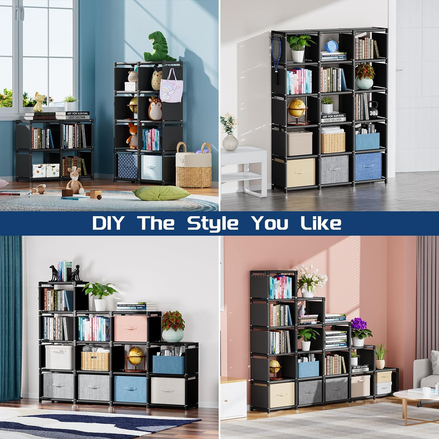 Title 8, Bookshelf Storage Rack Floor Table Bookcase She...