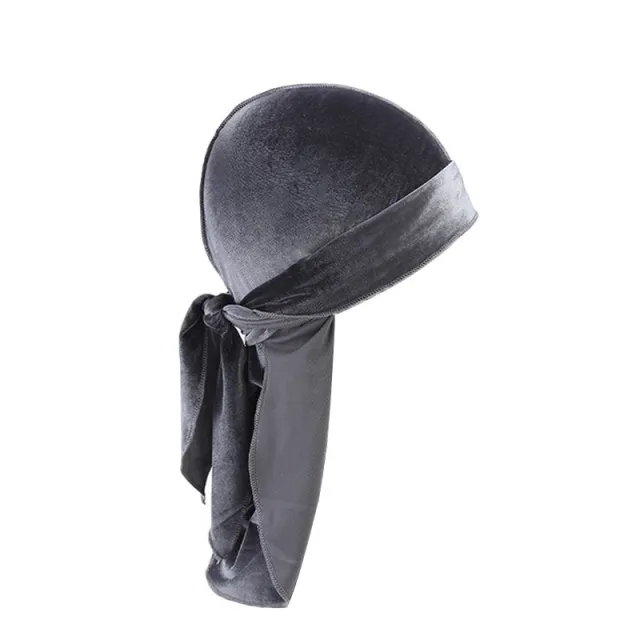 European And American Popular Korean Velvet Long Tail Pirate Hat Gray - Shop at LoveMi