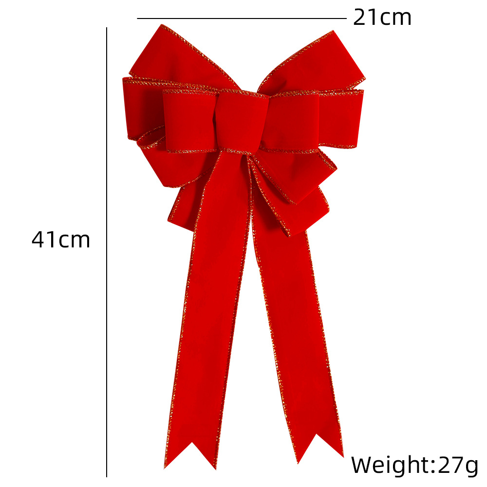 Red Flocking Bow