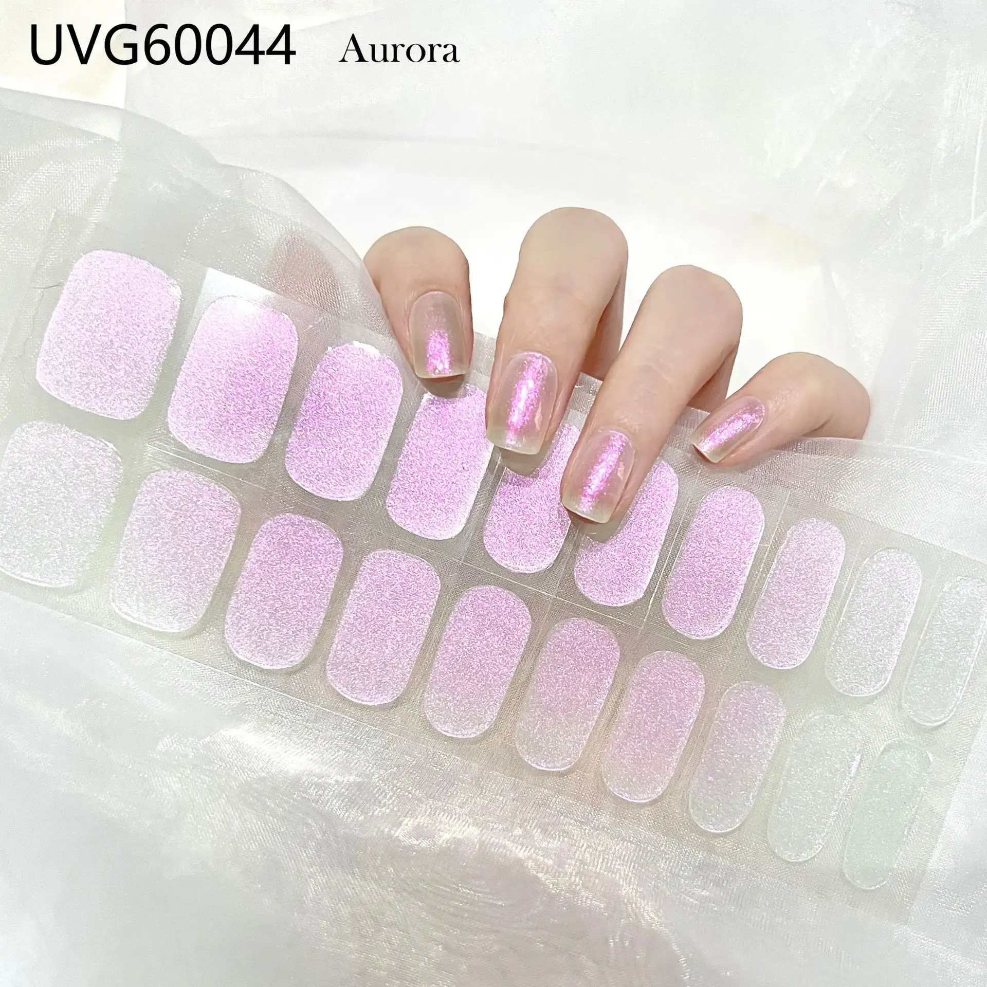 Blush Nail Stickers Uv Semi-baked Gel