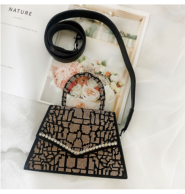 Title 18, Colorful Rhinestone Handheld Small Square Bag C...