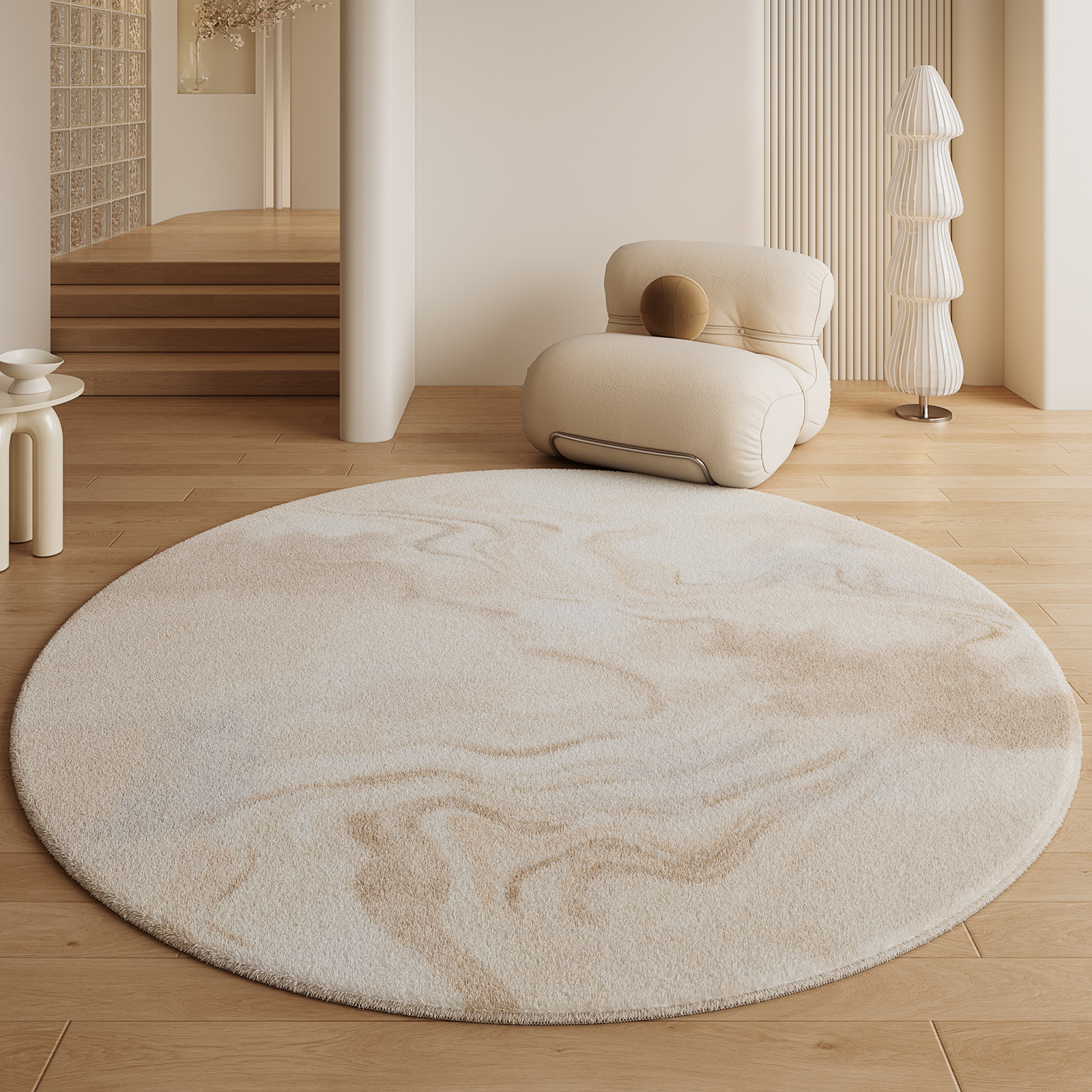 Round Faux Cashmere Rug, picture 12 of 12