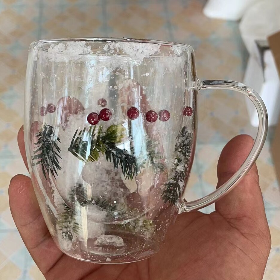 Household Borosilicate Double Layer Glass Cup