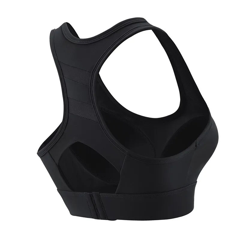 Women's High-strength Sports Underwear Shockproof Running Workout Bra - Black