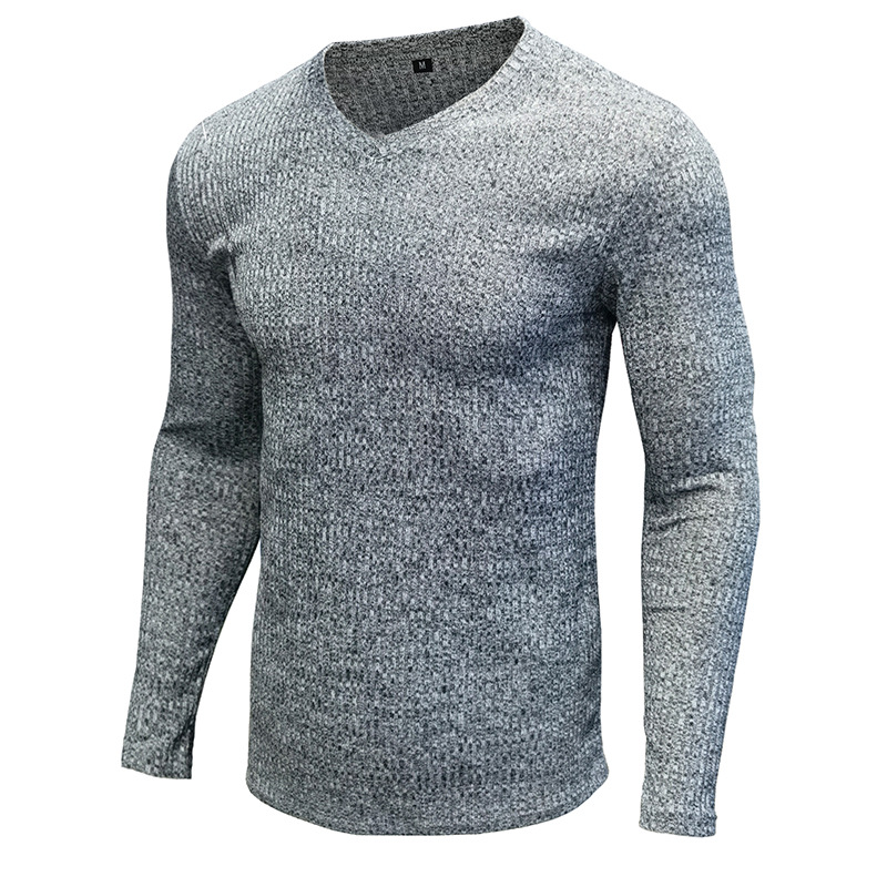 Title 7, European and American knitted mens long-sleeve...