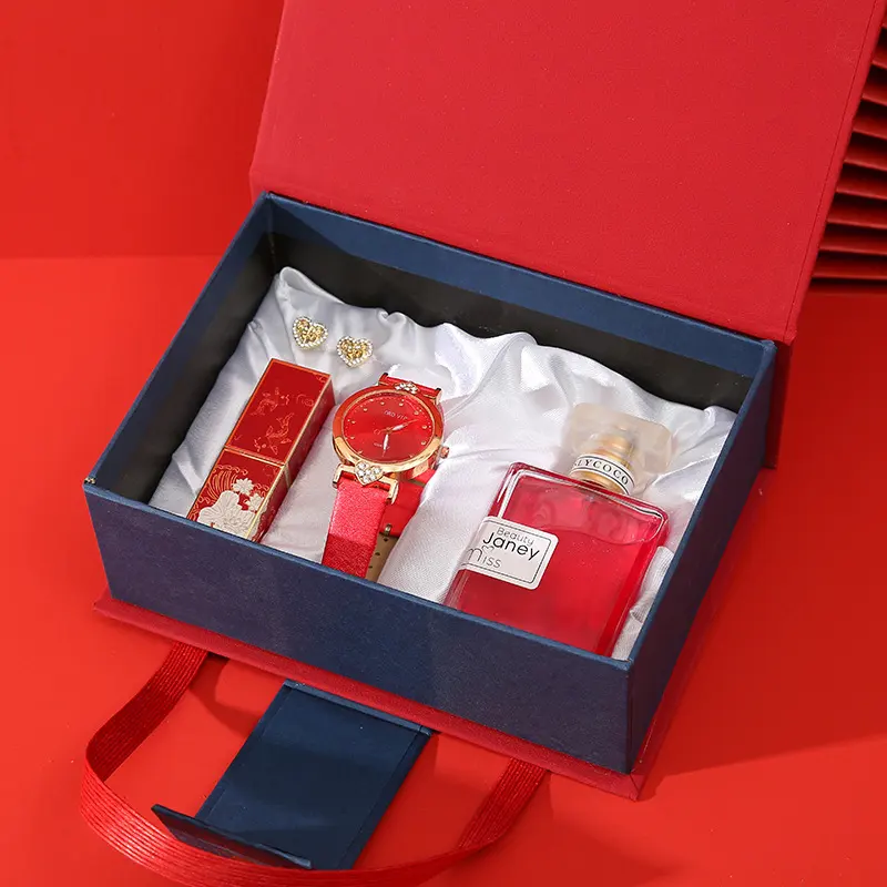 Hand Gift Set Watch Lipstick Perfume Box