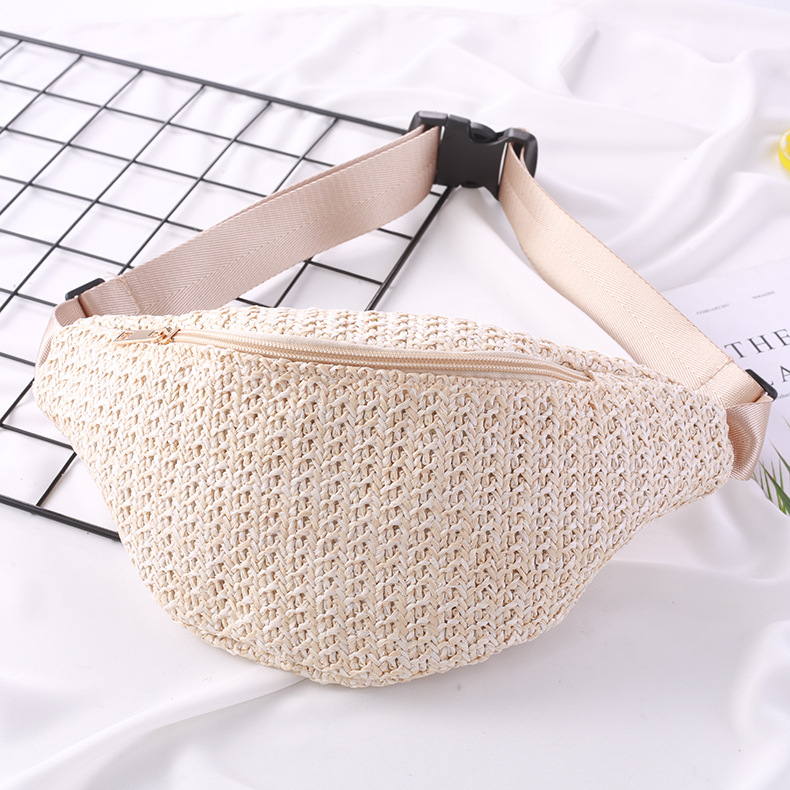 Fashion Crossbody One-shoulder Knitted Mini Waist Bag Women