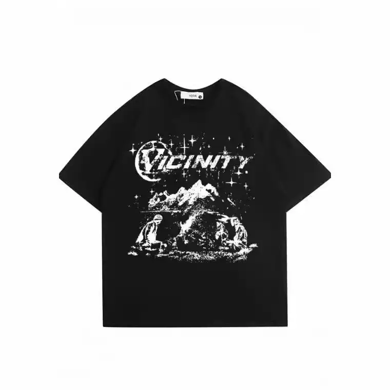 Hip Hop Print T-shirt Men's Fashion Retro
